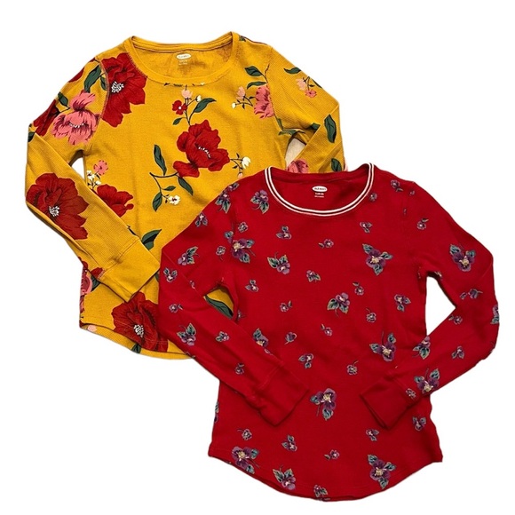 Old Navy Other - 2pk Old Navy L(10-12) long sleeve thermal tees floral